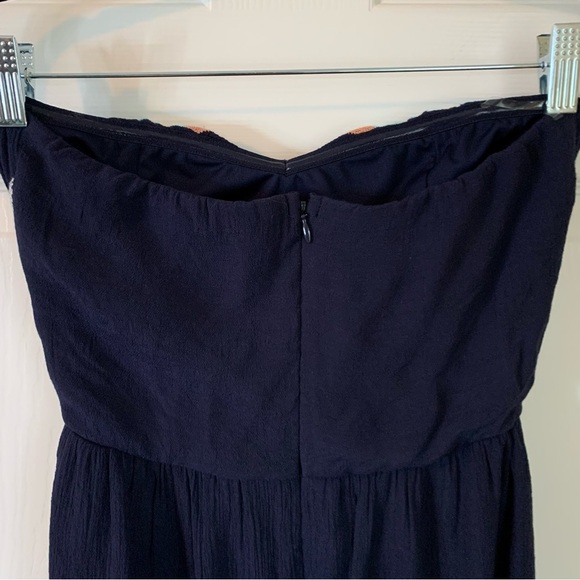 Maurice’s Strapless Aztec Pattern Detail Navy Blue Maxi Dress, Size M - Picture 9 of 12